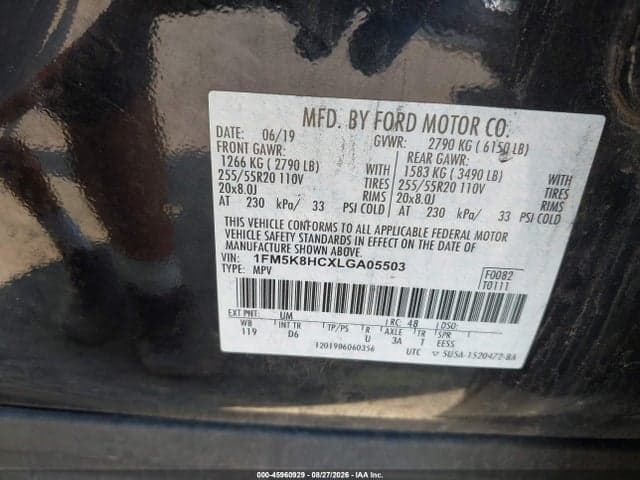 2020 FORD EXPLORER PLATINUM 9