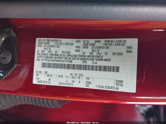 2017 FORD F-150 XLT 9