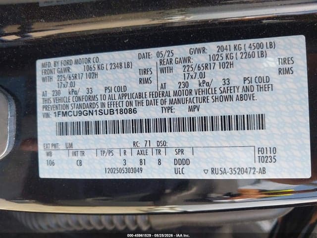 2025 FORD ESCAPE ACTIVE 9