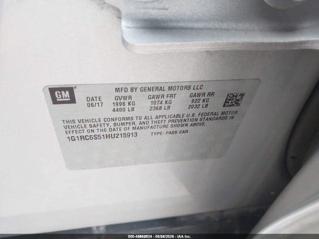 2017 CHEVROLET VOLT LT 9