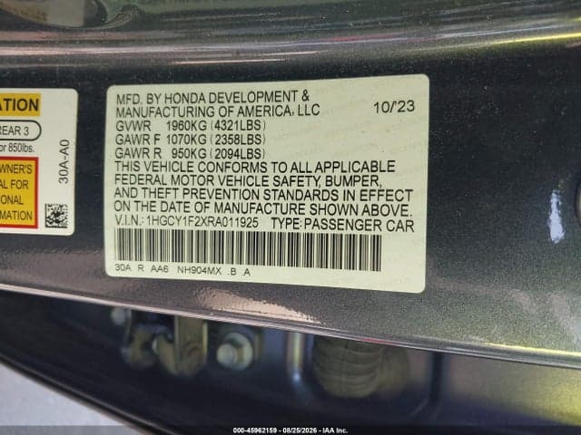 2024 HONDA ACCORD LX 9
