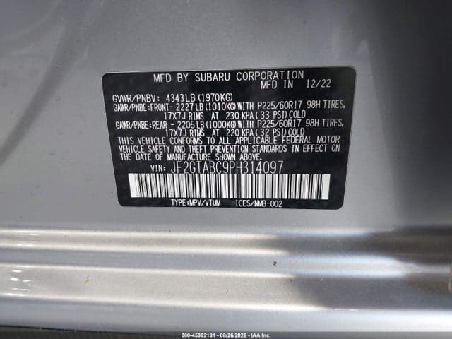 2023 SUBARU CROSSTREK 9