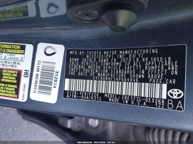 2017 TOYOTA COROLLA SE 9