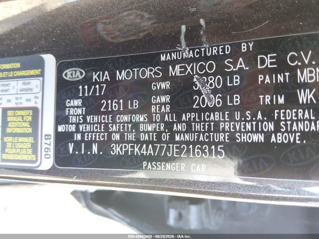 2018 KIA FORTE LX 9
