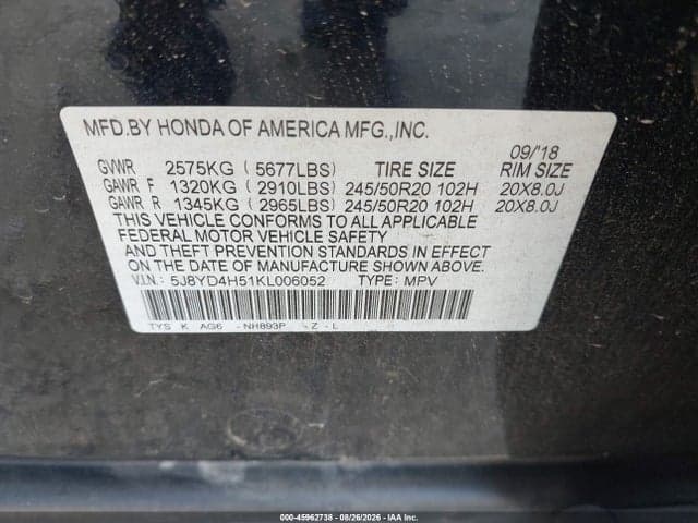 2019 ACURA MDX TECH PKG 9