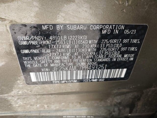 2023 SUBARU FORESTER WILDERNESS 9