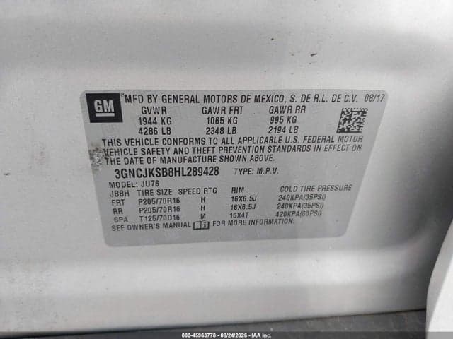 2017 CHEVROLET TRAX LS 9
