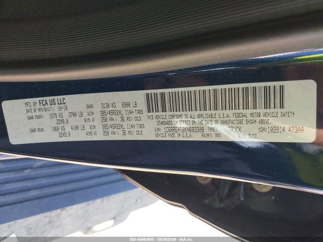 2019 RAM 1500 LIMITED 4X2 5'7 BOX 9