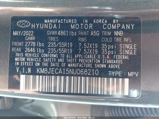 2022 HYUNDAI TUCSON HYBRID LIMITED 9