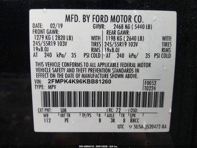 2019 FORD EDGE TITANIUM 9