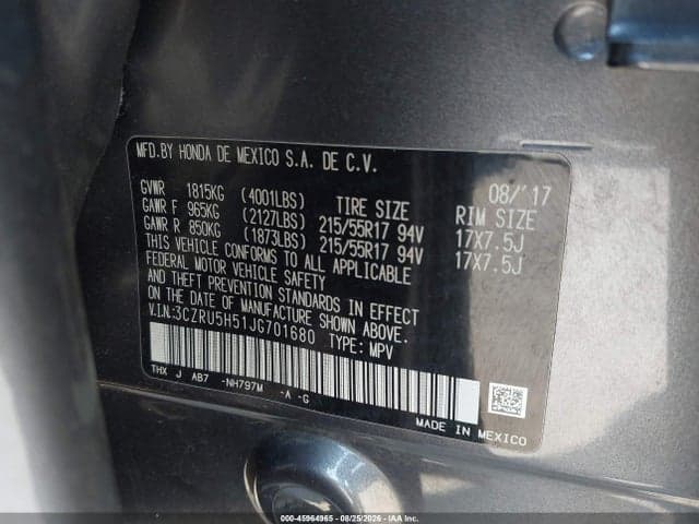2018 HONDA HR-V EX 9