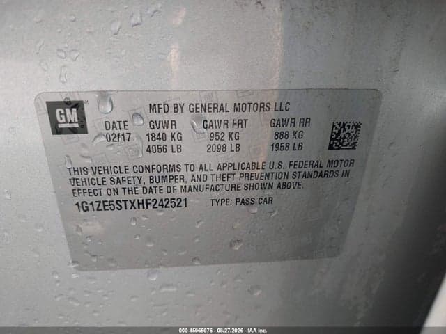 2017 CHEVROLET MALIBU 1LT 9