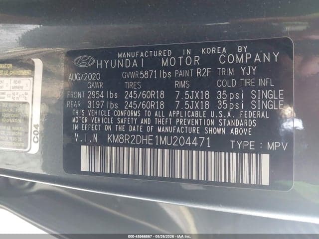 2021 HYUNDAI PALISADE SEL 9