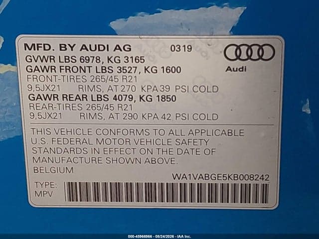 2019 AUDI E-TRON PREMIUM PLUS 9