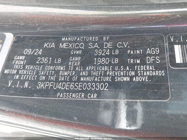 2025 KIA K4 EX 9