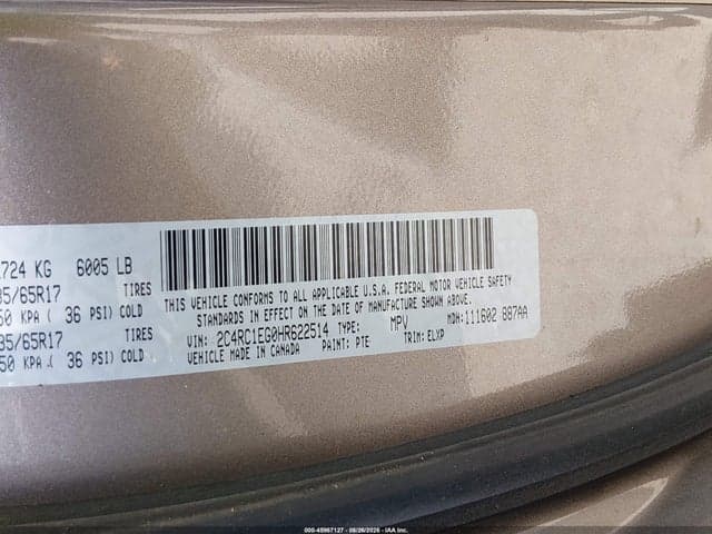 2017 CHRYSLER PACIFICA TOURING-L PLUS 9
