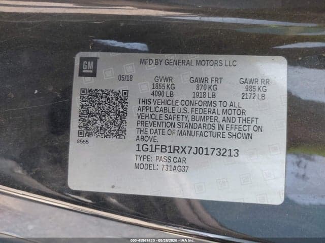 2018 CHEVROLET CAMARO 1LT 9