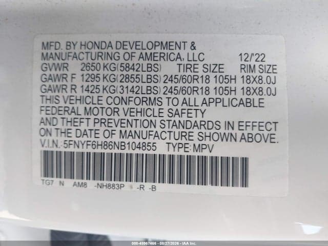 2022 HONDA PILOT AWD TRAILSPORT 9