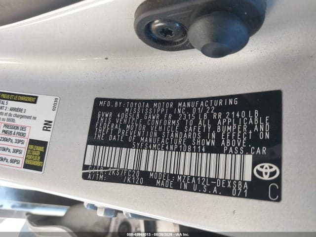 2022 TOYOTA COROLLA SE 9