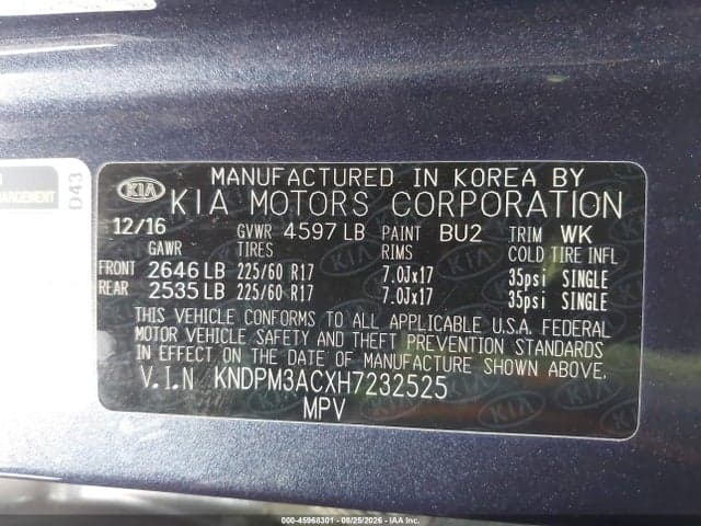 2017 KIA SPORTAGE LX 9