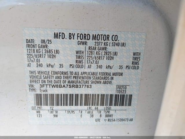 2025 FORD MAVERICK XL 9
