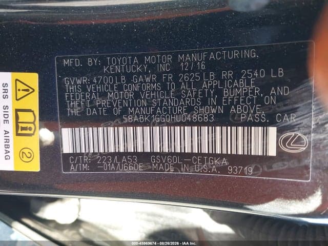 2017 LEXUS ES 350 9
