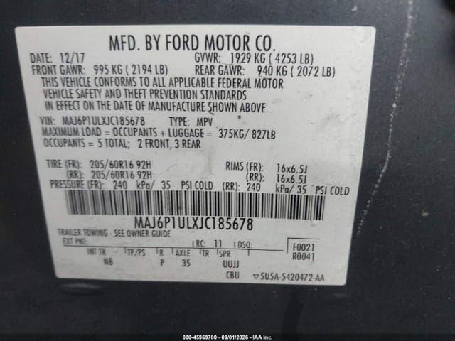 2018 FORD ECOSPORT SE 9