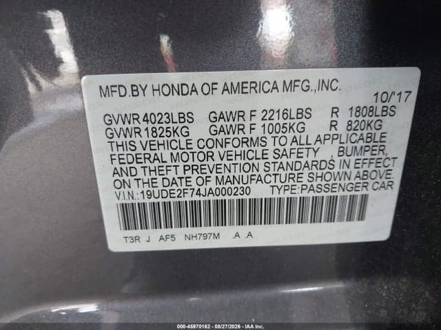 2018 ACURA ILX PREMIUM PACKAGE/TECHNOLOGY PLUS PACKAGE 9