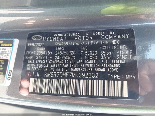 2021 HYUNDAI PALISADE CALLIGRAPHY 9