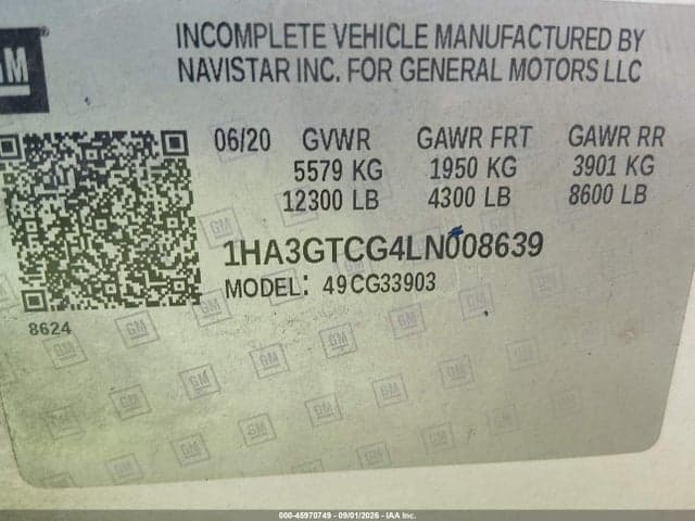 2020 CHEVROLET EXPRESS CUTAWAY WORK VAN 8