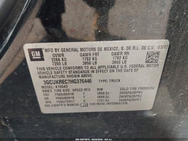 2017 CHEVROLET SILVERADO 1500 LT 9