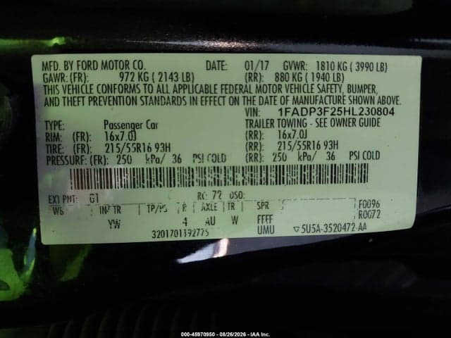 2017 FORD FOCUS SE 9