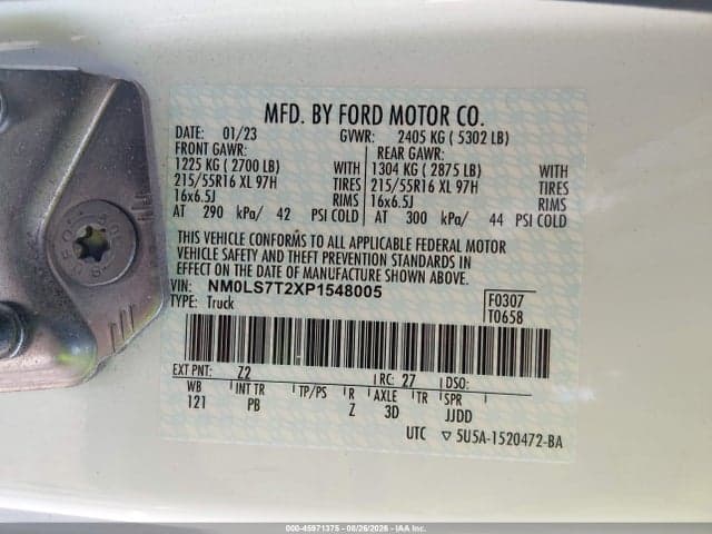 2023 FORD TRANSIT CONNECT XLT 9