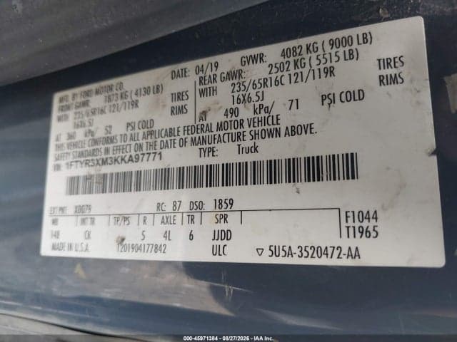 2019 FORD TRANSIT-250 9