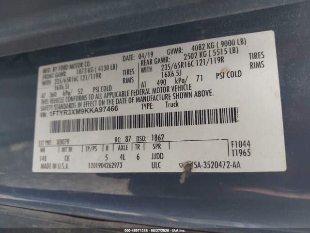 2019 FORD TRANSIT-250 9