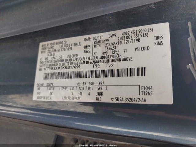 2019 FORD TRANSIT-250 9