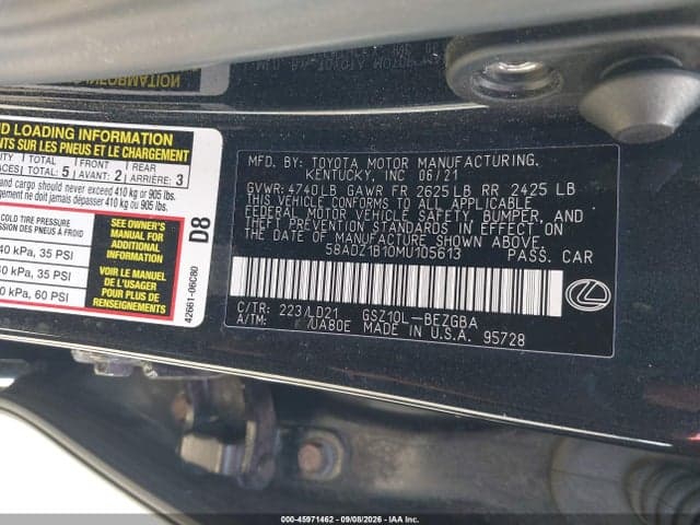 2021 LEXUS ES 350 9