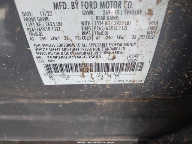 2022 FORD EXPLORER TIMBERLINE 9