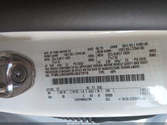 2024 FORD ESCAPE ACTIVE 9