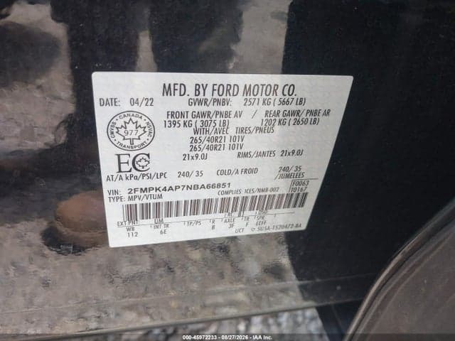 2022 FORD EDGE ST 9