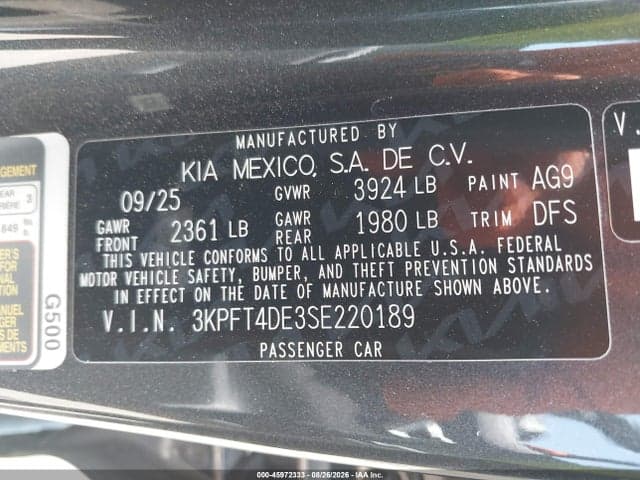 2025 KIA K4 LXS 9