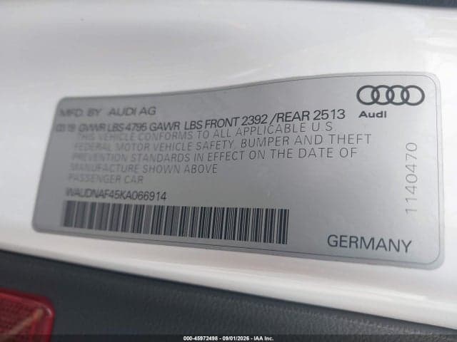 2019 AUDI A4 45 PREMIUM 9