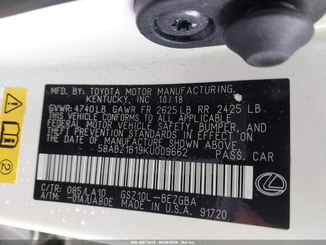 2019 LEXUS ES 350 9