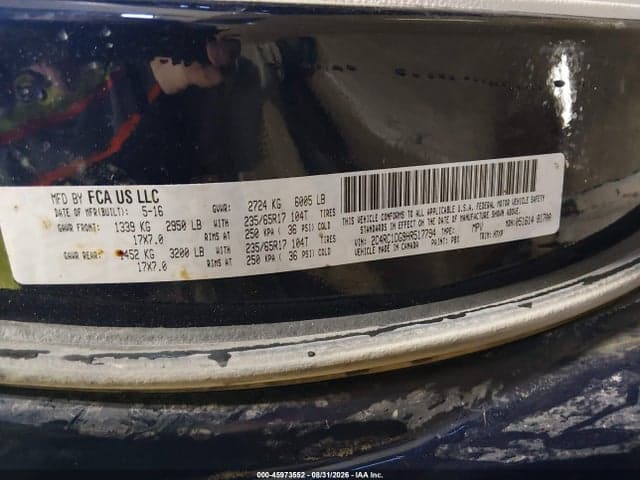 2017 CHRYSLER PACIFICA TOURING 9