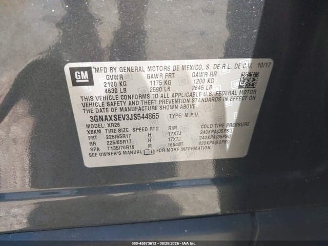 2018 CHEVROLET EQUINOX LT 9