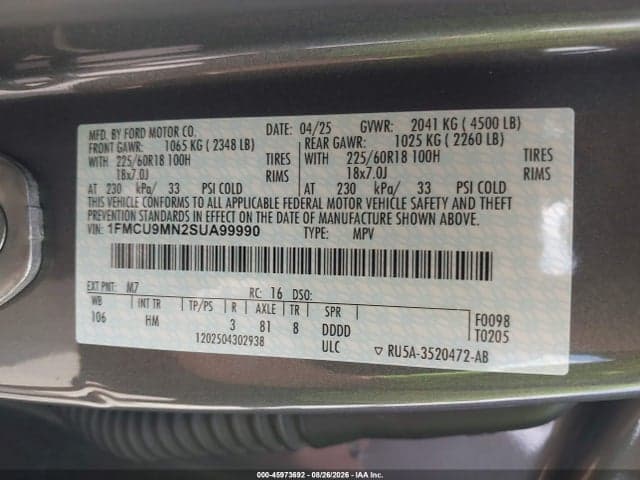 2025 FORD ESCAPE ST-LINE 9