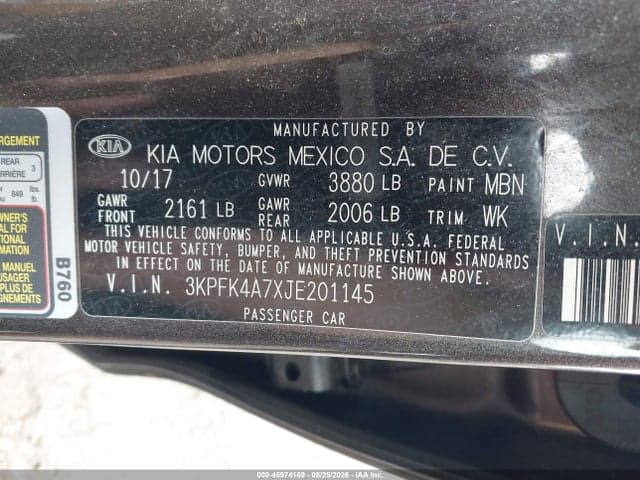 2018 KIA FORTE LX 9
