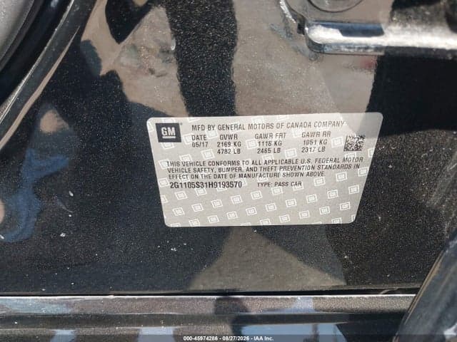 2017 CHEVROLET IMPALA 1LT 9