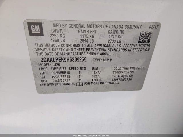 2017 GMC TERRAIN SLT 9