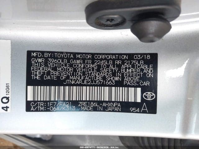 2018 TOYOTA COROLLA IM 9